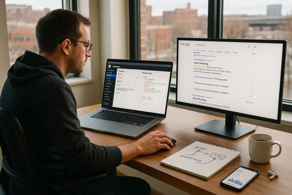 marketer using a wordpress schema plugin while viewing rich results in google