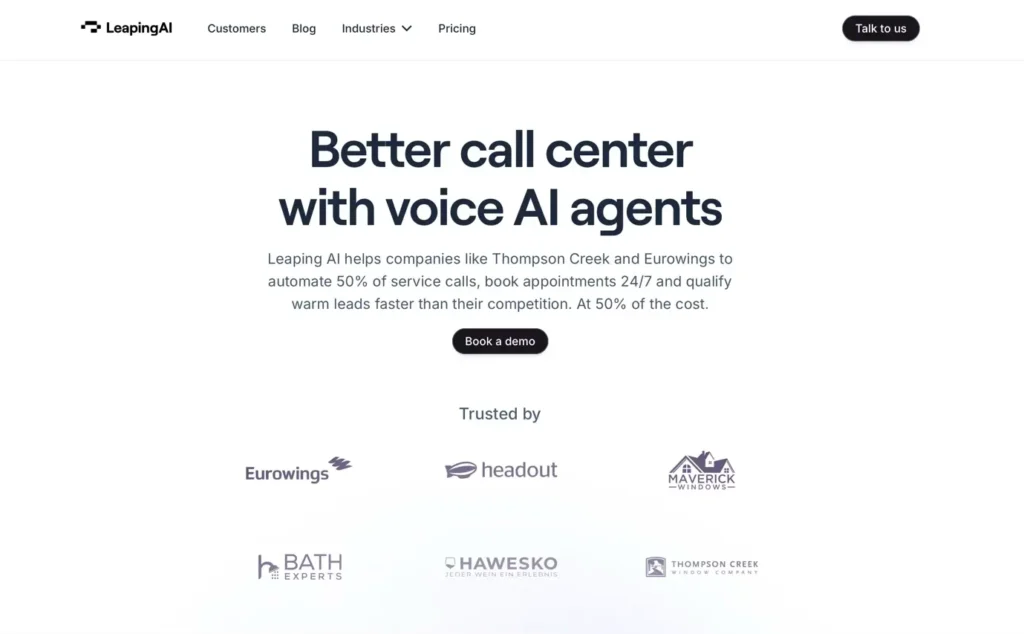 Leaping AI Review: What It Does, What It Costs, and Whether It Fits Your Workflow 2 Leaping AI Homepage